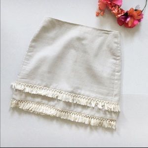 Loft fringe skirt